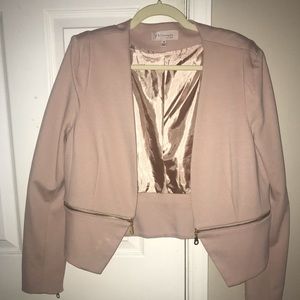 Blush crop blazer